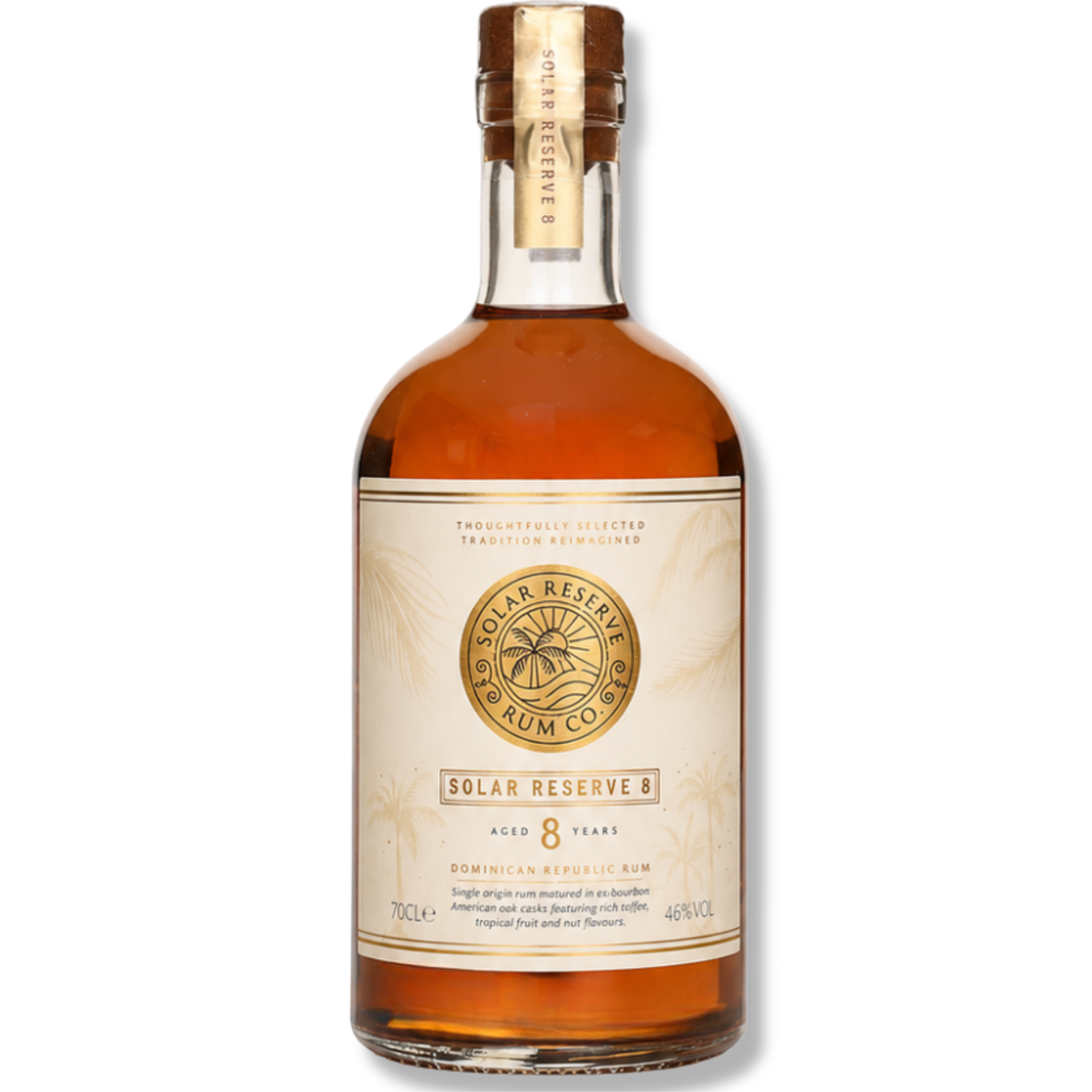Solar Reserve 8 Year Old Dominican Republic Rum 70cl bottle. 46% ABV