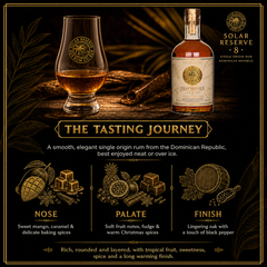Solar Reserve 8 Year Old Dominican Republic Rum 70cl bottle.